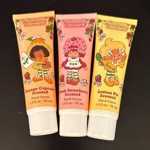 Strawberry Shortcake Scented Hand Cream lotion Set bundle Orange Strawberry lemo